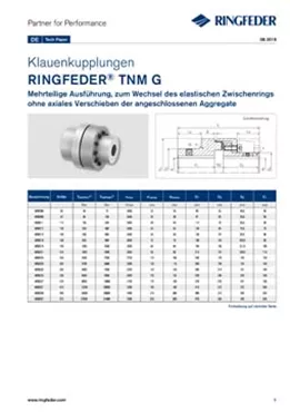 Tech Paper Elastische Klauenkupplungen RINGFEDER® TNM G