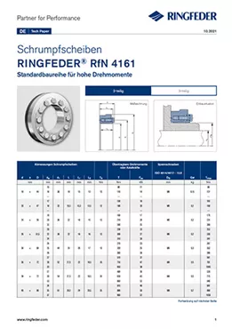 Tech Paper Schrumpfscheiben RINGFEDER® RfN 4161