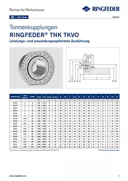 Tech Paper Tonnenkupplungen RINGFEDER® TNK TKVO