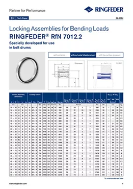 Tech Paper Locking Assemblies for Bending Loads RINGFEDER® RfN 7012.2